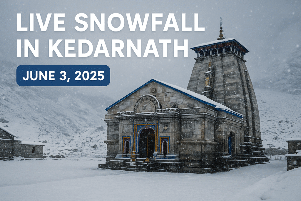 Snowfall in Kedarnath Today