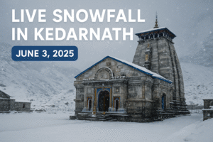 Snowfall in Kedarnath Today